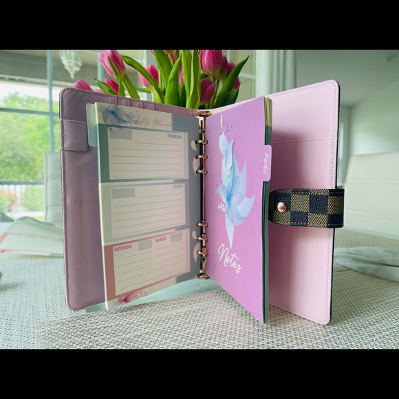 A5 Agenda Planner Vegan leather Cover free inserts (weekly planner and notes) - Picture 2 of 3